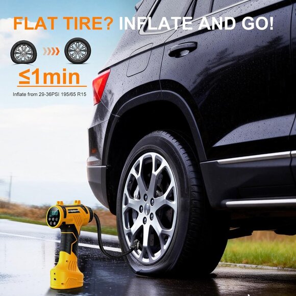 Tire Inflator Portable Air Compressor - Picture 3 of 12